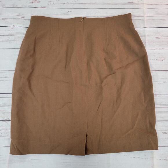 Liz Claiborne Collection size 14 brown knee length straight skit 100% wool - Picture 2 of 6